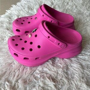 Women’s Pink Platform Crocs Size 10